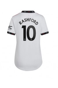 Manchester United Marcus Rashford #10 Fotballdrakt Borte Klær Dame 2022-23 Korte ermer